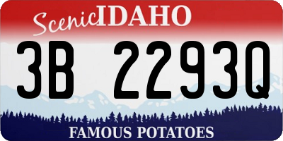 ID license plate 3B2293Q