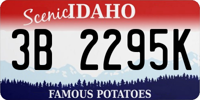 ID license plate 3B2295K