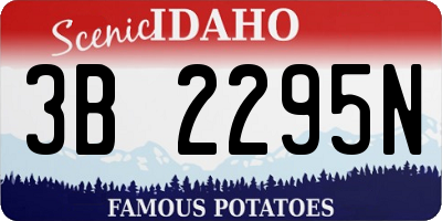 ID license plate 3B2295N