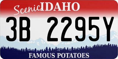 ID license plate 3B2295Y