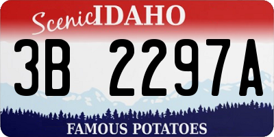 ID license plate 3B2297A