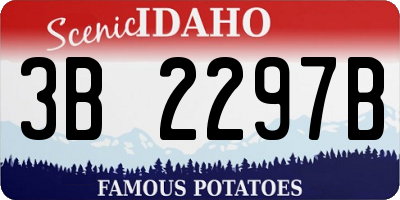 ID license plate 3B2297B