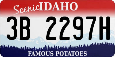 ID license plate 3B2297H
