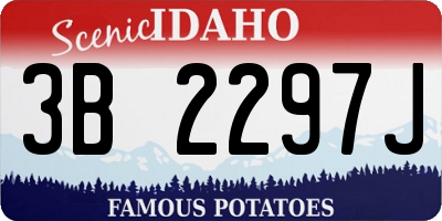 ID license plate 3B2297J