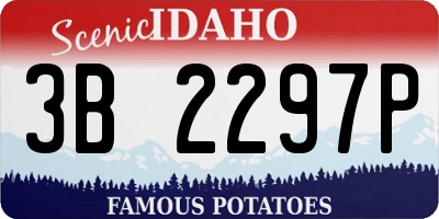 ID license plate 3B2297P