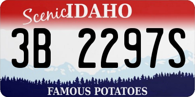 ID license plate 3B2297S