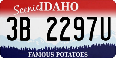 ID license plate 3B2297U