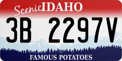 ID license plate 3B2297V
