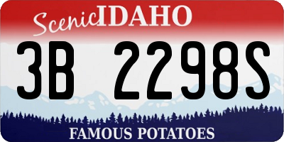 ID license plate 3B2298S