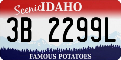 ID license plate 3B2299L