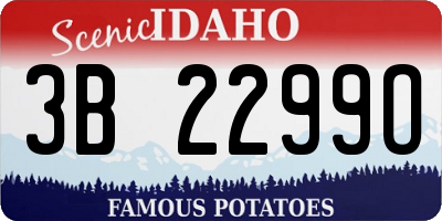 ID license plate 3B2299O