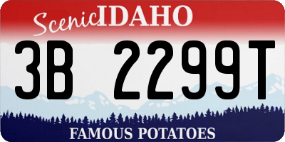 ID license plate 3B2299T