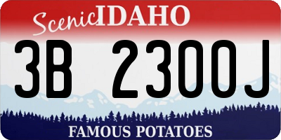 ID license plate 3B2300J