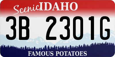 ID license plate 3B2301G