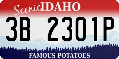 ID license plate 3B2301P
