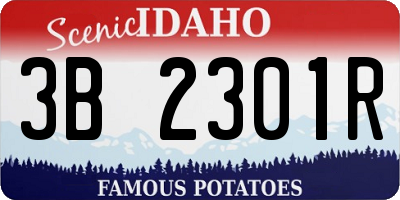 ID license plate 3B2301R