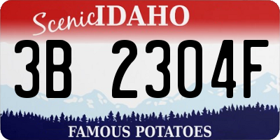 ID license plate 3B2304F