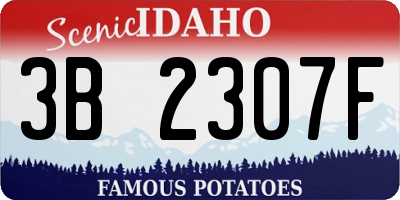 ID license plate 3B2307F