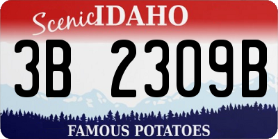 ID license plate 3B2309B