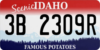 ID license plate 3B2309R