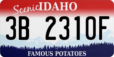 ID license plate 3B2310F