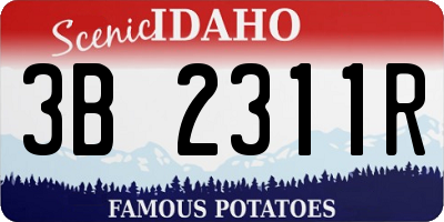 ID license plate 3B2311R