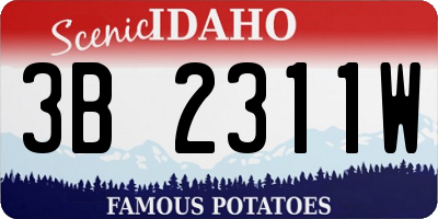 ID license plate 3B2311W
