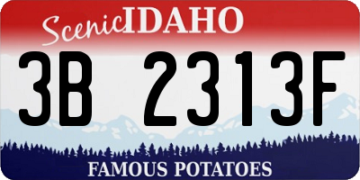 ID license plate 3B2313F