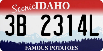 ID license plate 3B2314L
