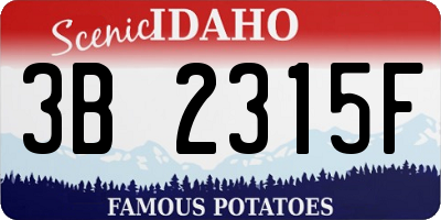 ID license plate 3B2315F