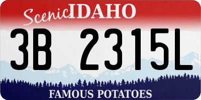 ID license plate 3B2315L