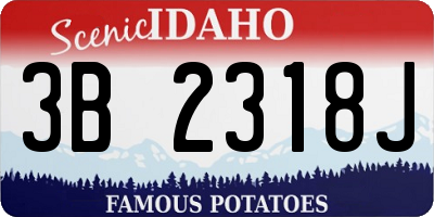 ID license plate 3B2318J