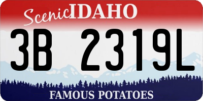 ID license plate 3B2319L