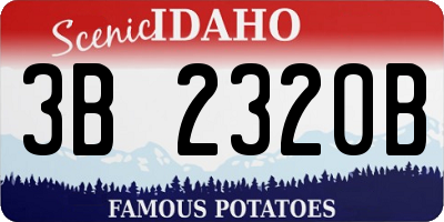 ID license plate 3B2320B