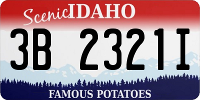 ID license plate 3B2321I