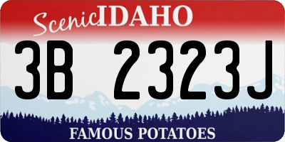 ID license plate 3B2323J