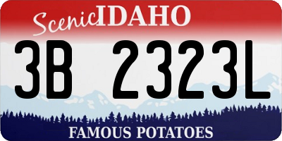ID license plate 3B2323L