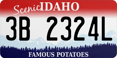 ID license plate 3B2324L