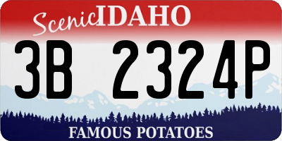 ID license plate 3B2324P