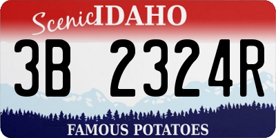 ID license plate 3B2324R