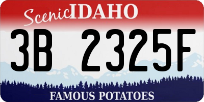 ID license plate 3B2325F