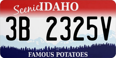 ID license plate 3B2325V