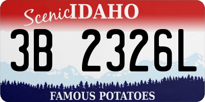 ID license plate 3B2326L