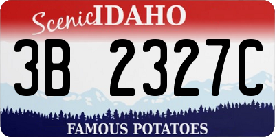 ID license plate 3B2327C