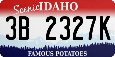 ID license plate 3B2327K