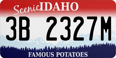 ID license plate 3B2327M