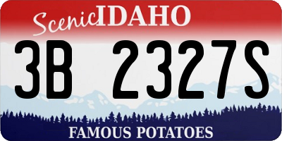 ID license plate 3B2327S