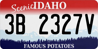 ID license plate 3B2327V