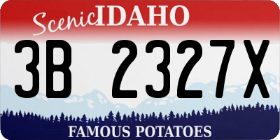 ID license plate 3B2327X