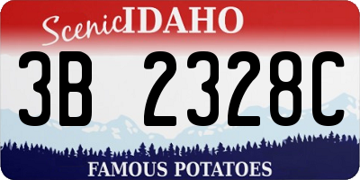 ID license plate 3B2328C